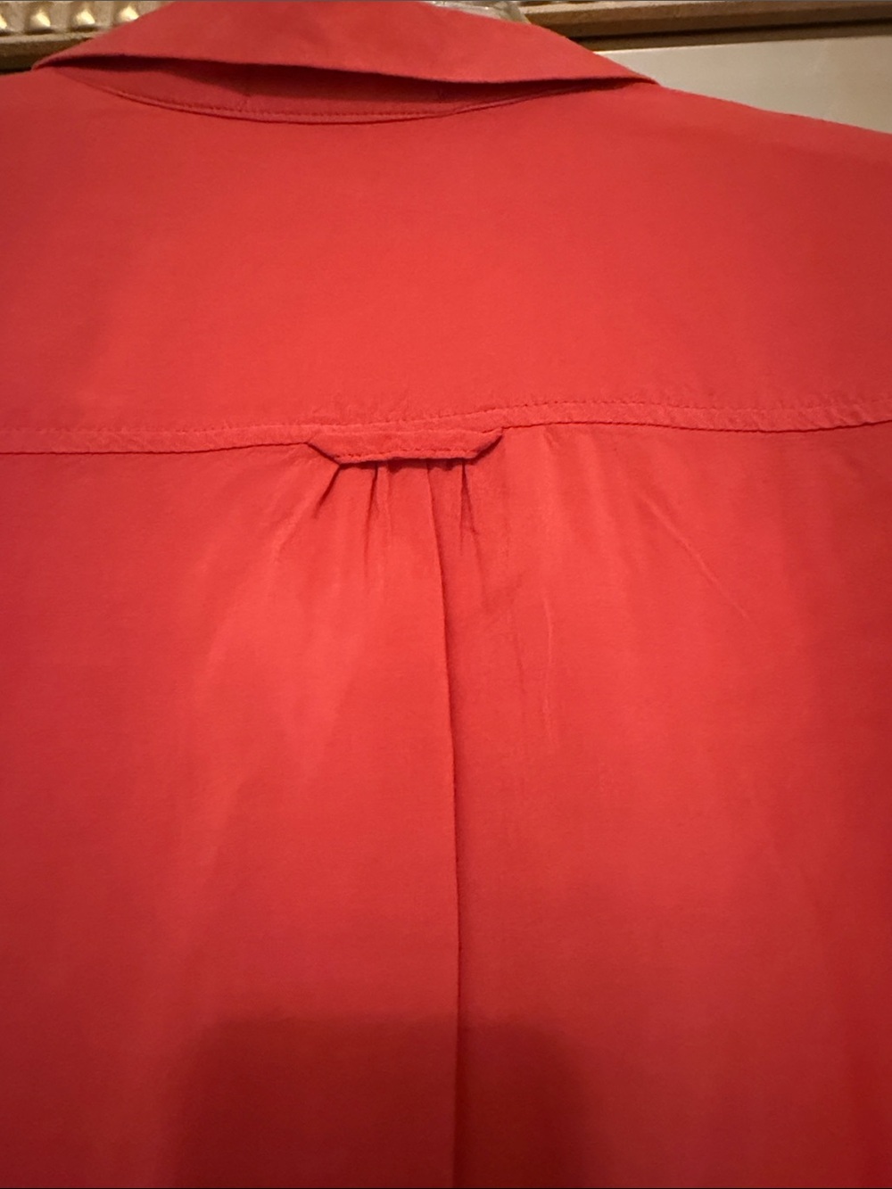 Classic Red Button-Front Collared Shirt - Picture 7 of 8